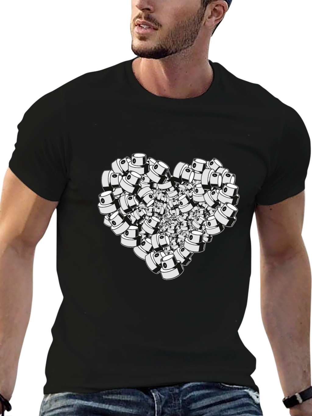 Spray Cap Heart T-Shirt - Graffiti Lover Tee