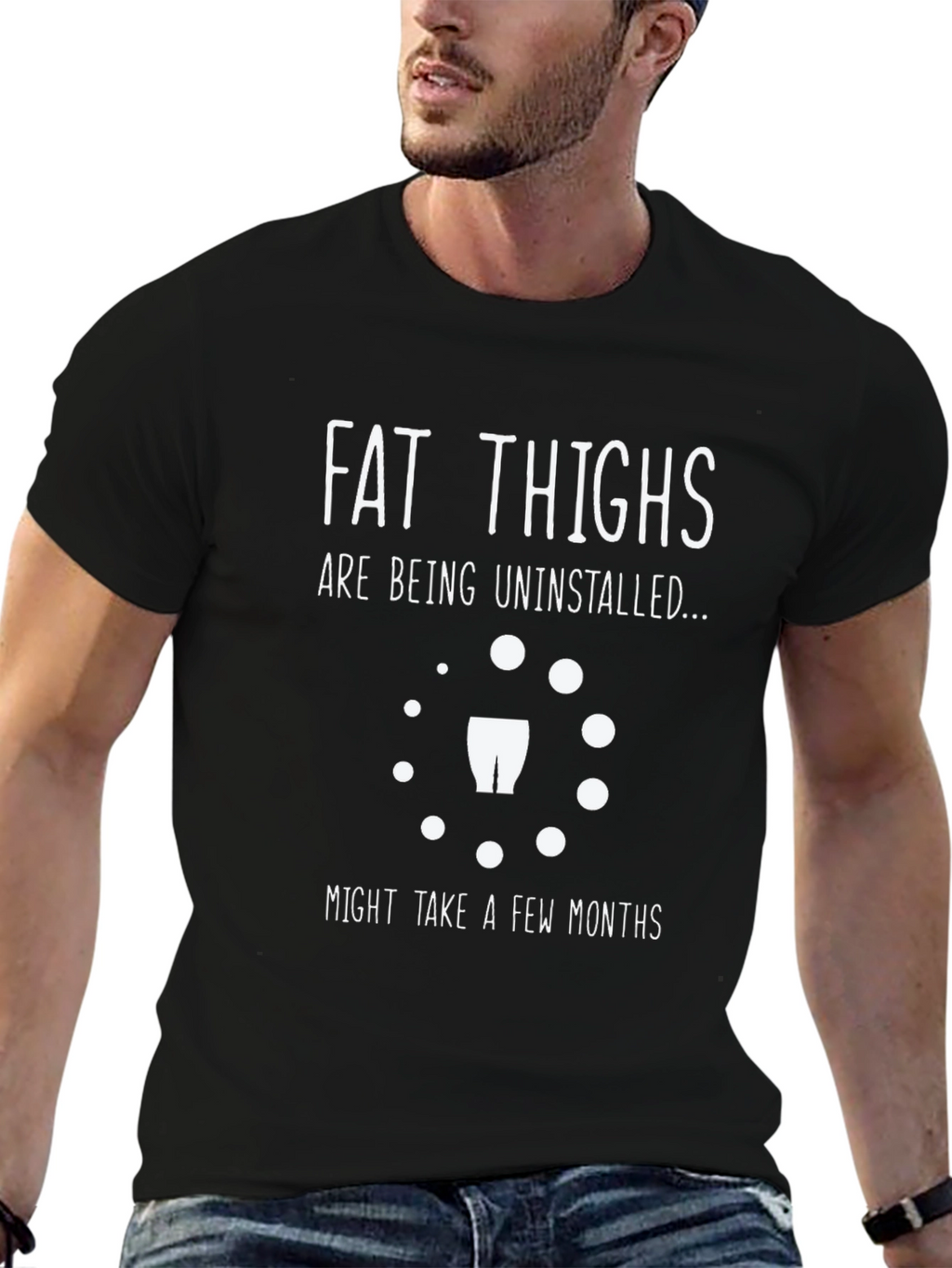 Fat Thighs Being Uninstalled Graphic Tee