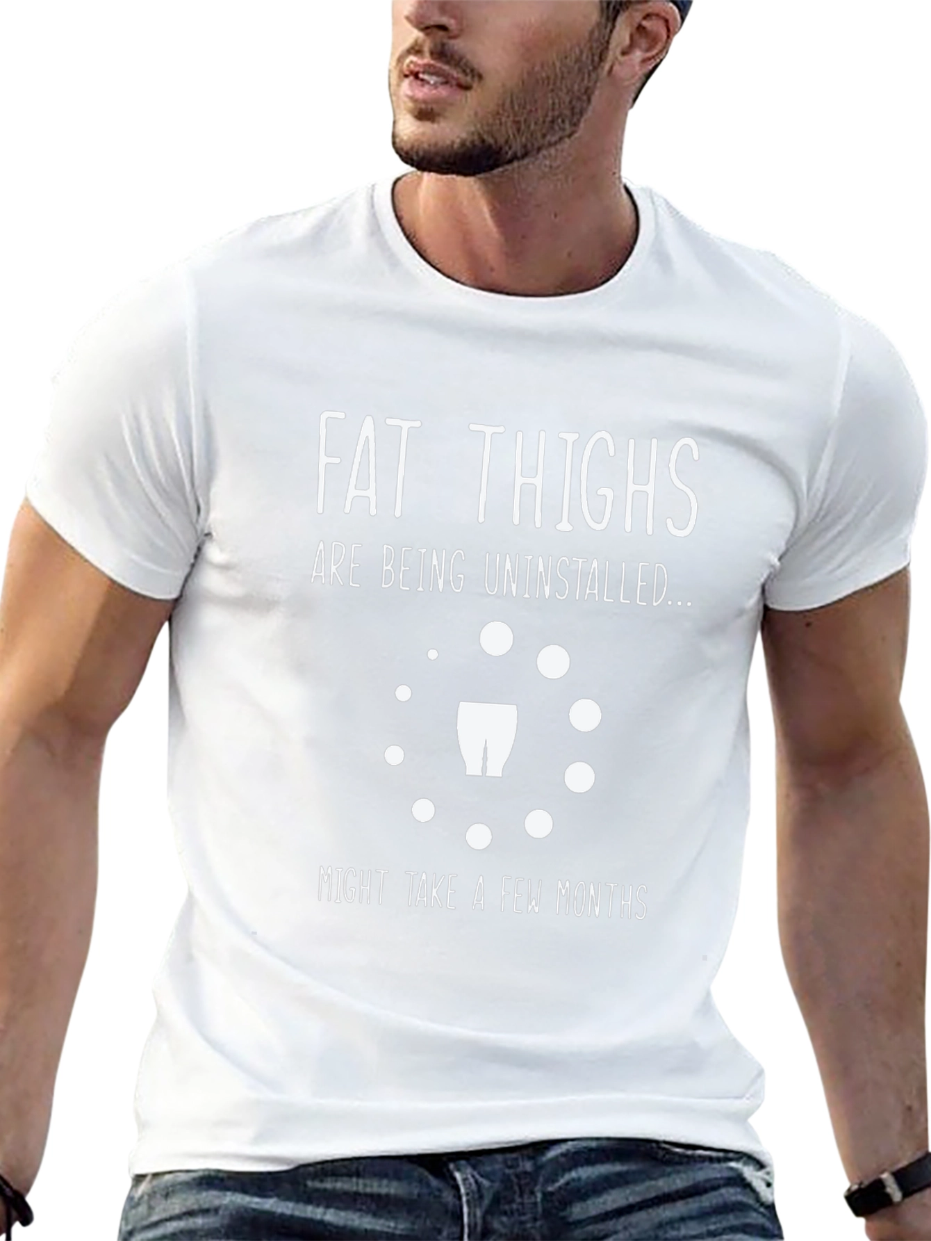 Fat Thighs Being Uninstalled Graphic Tee