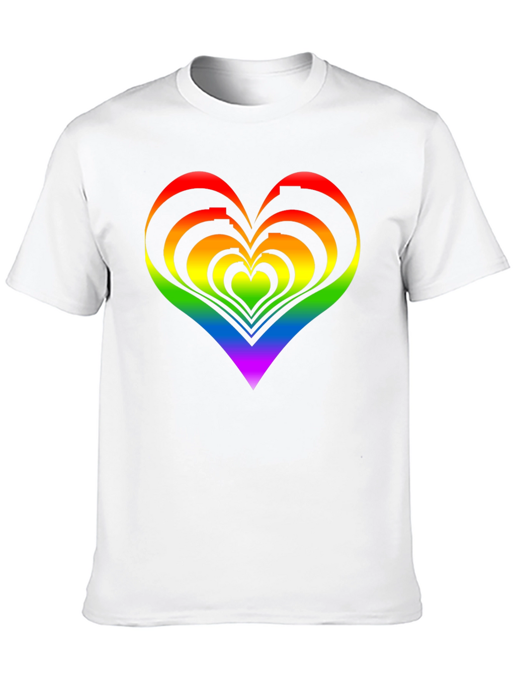 Rainbow Heart Graphic Tee - Pride Apparel