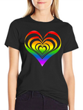 Rainbow Heart Graphic Tee - Pride Apparel