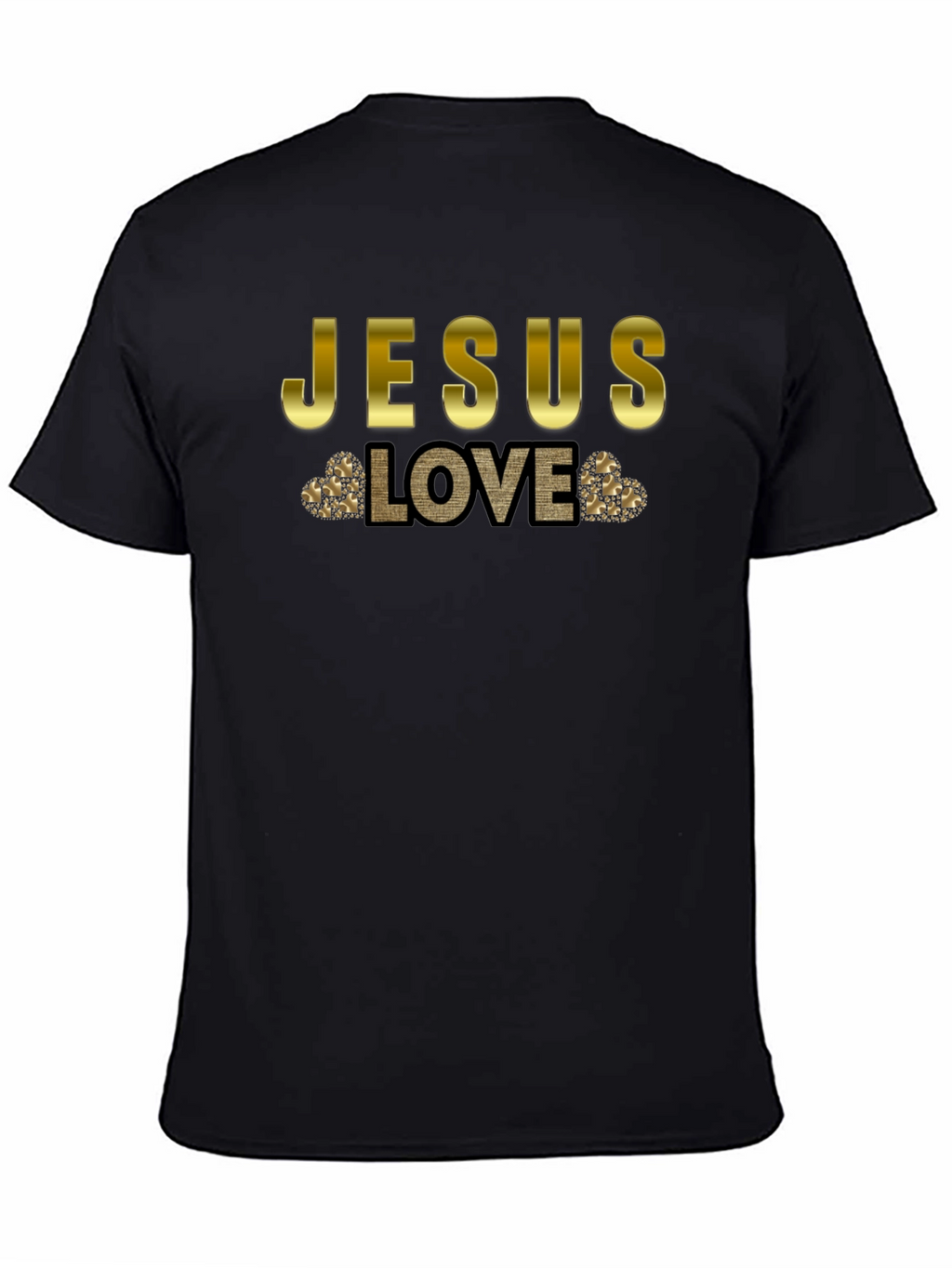 Jesus Love T-Shirt - Gold Accent Graphic Tee