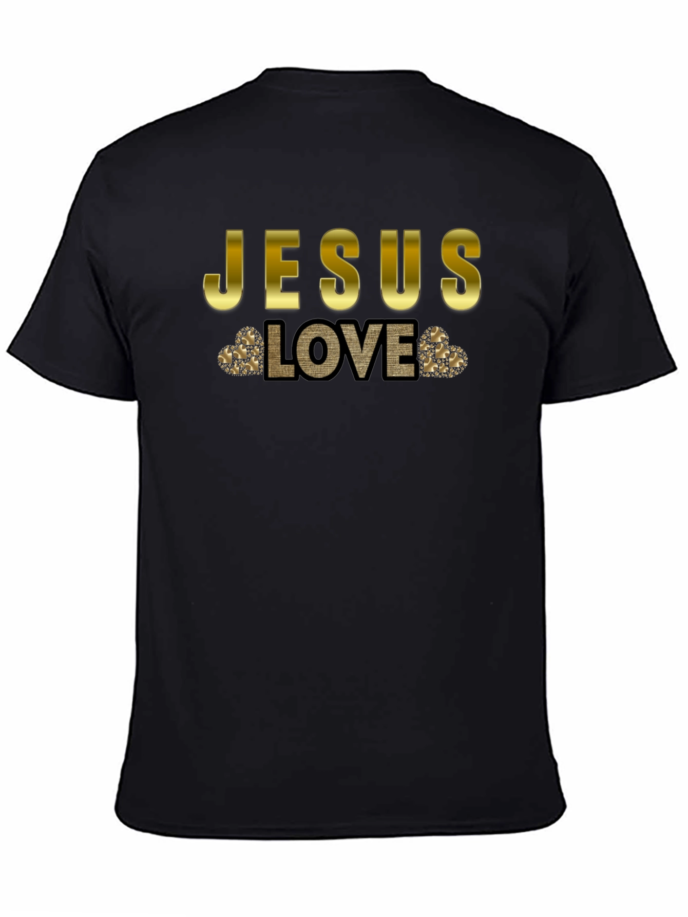 Jesus Love T-Shirt - Gold Accent Graphic Tee