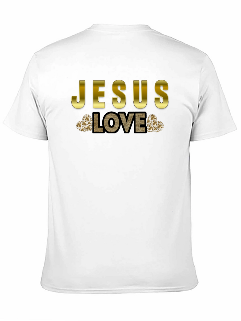 Jesus Love T-Shirt - Gold Accent Graphic Tee