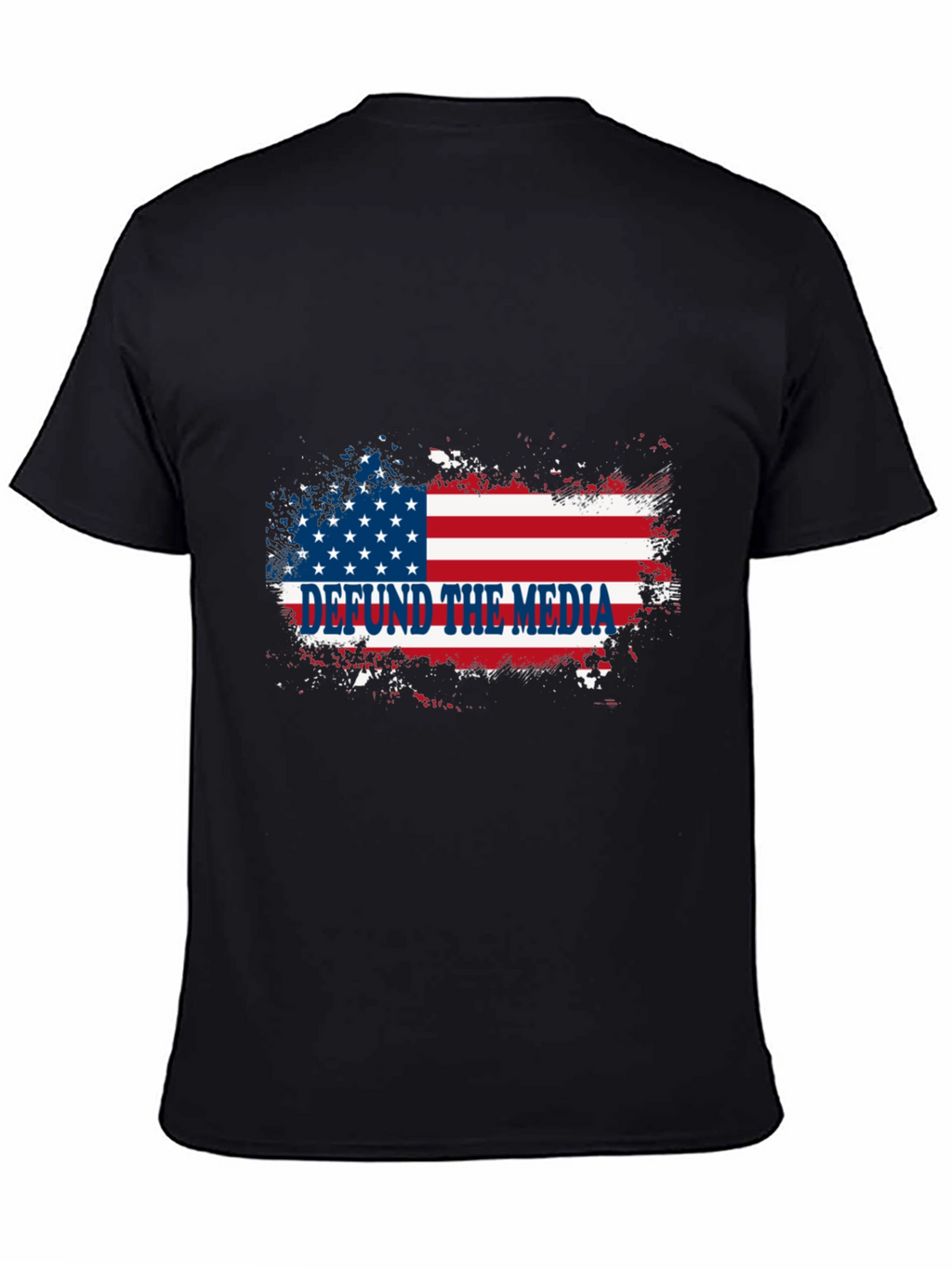 Defund the Media T-Shirt American Flag