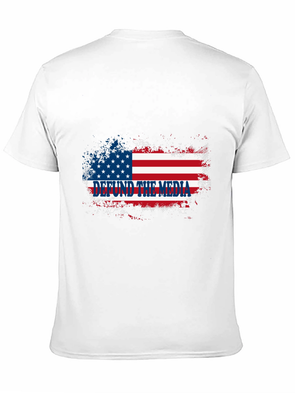 Defund the Media T-Shirt American Flag