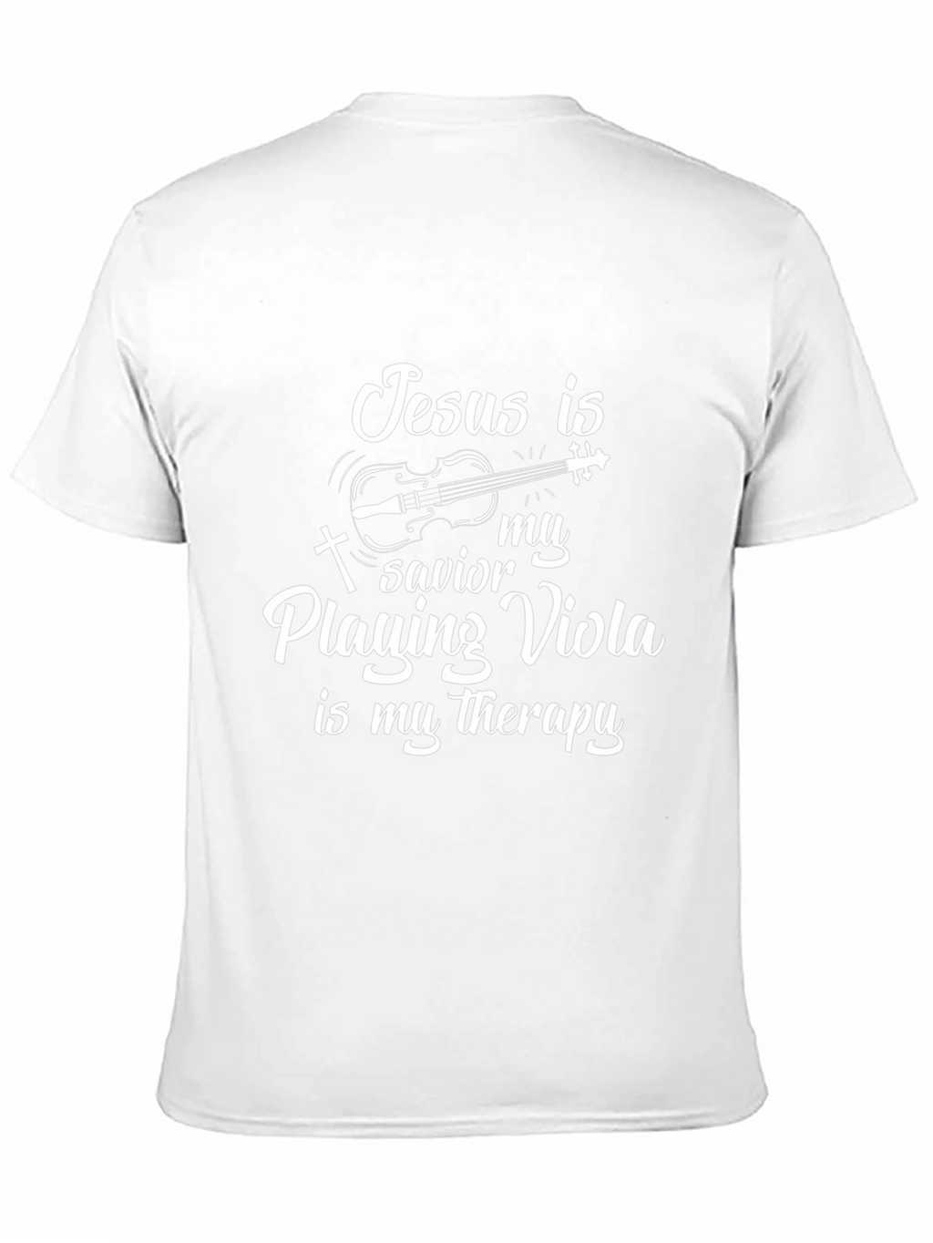 Jesus Savior Playing Viola Therapy T-Shirt