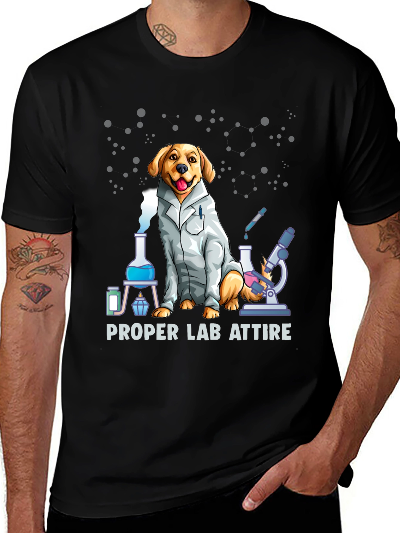 Funny Dog Lab Attire T-Shirt