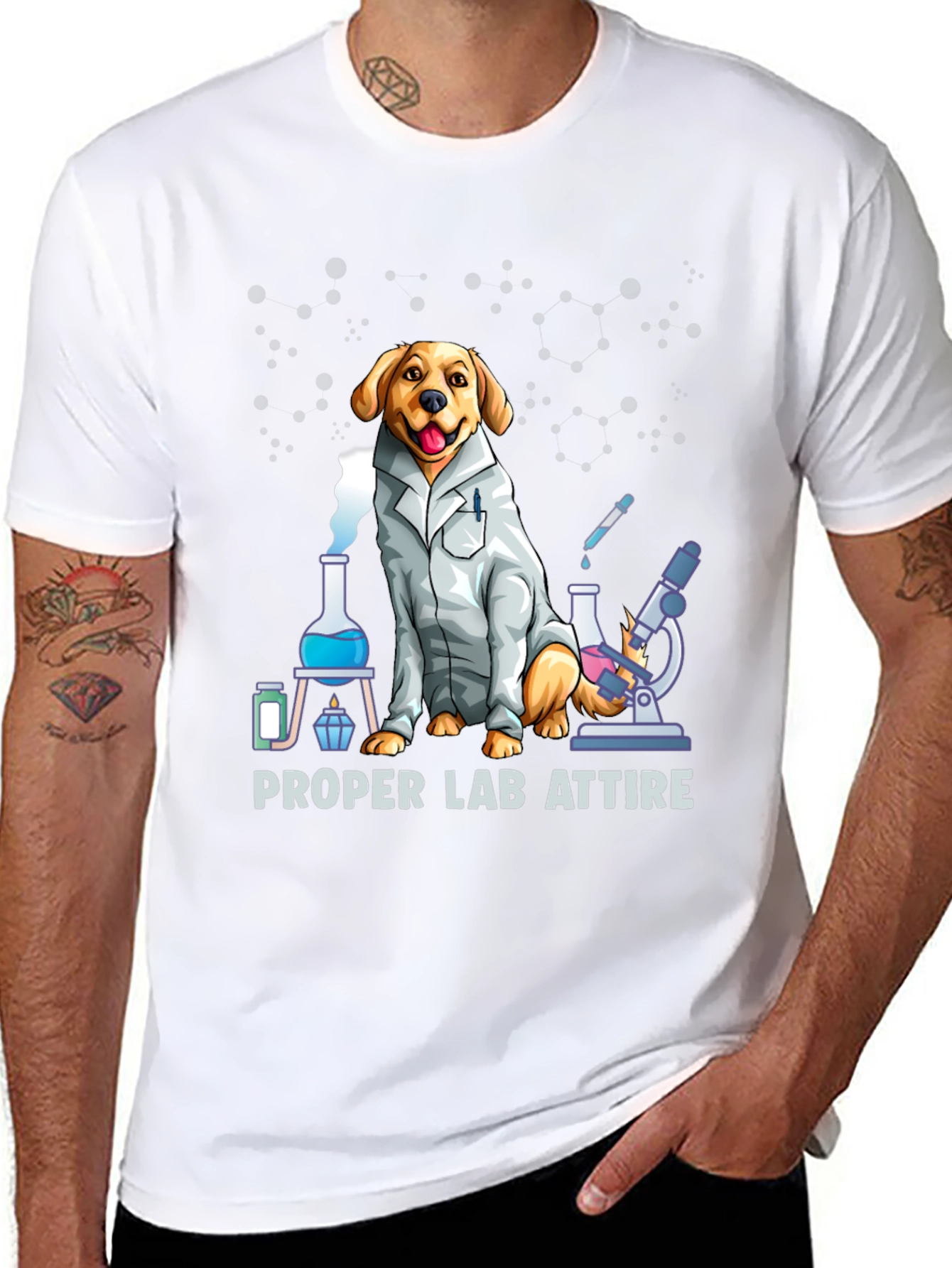 Funny Dog Lab Attire T-Shirt