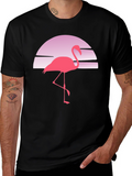Retro Flamingo Sunset Graphic Tee