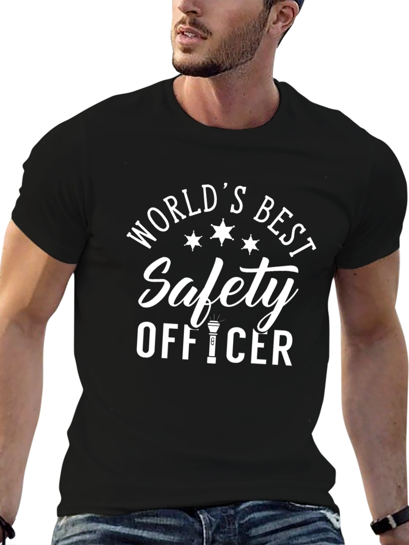 Worlds Best Safety Officer Black T-Shirt