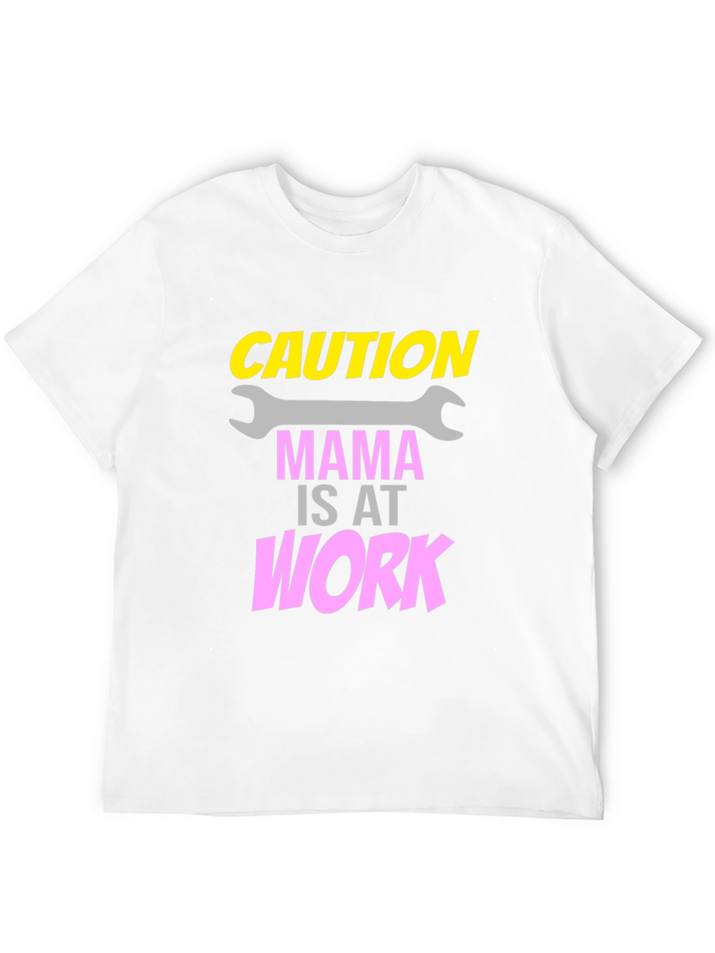Caution Mama at Work Black Graphic Tee