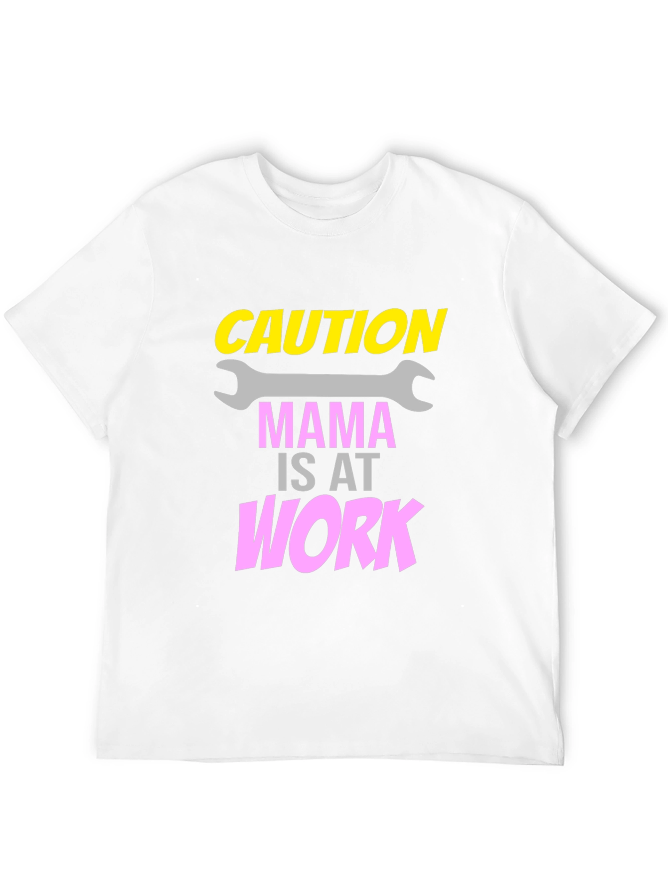 Caution Mama at Work Black Graphic Tee
