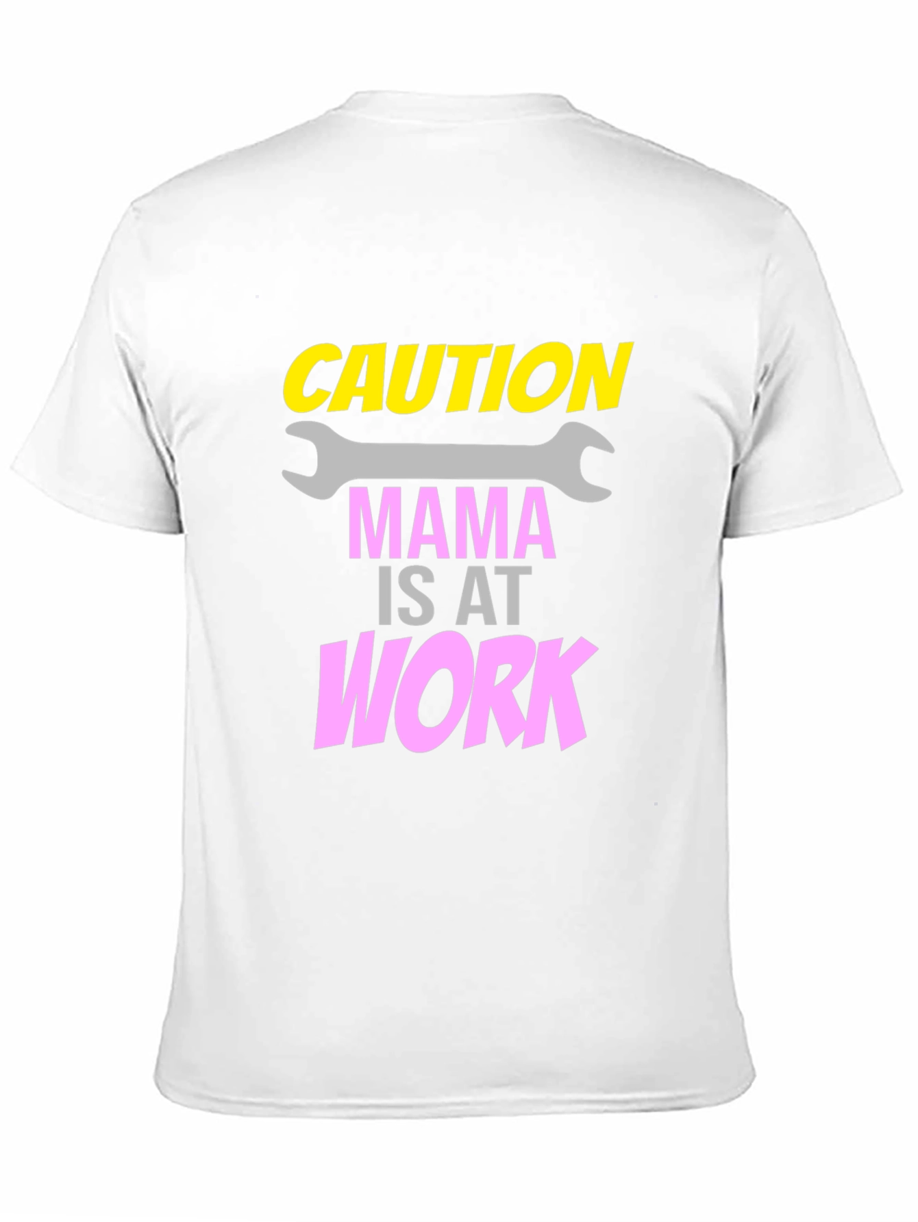 Caution Mama at Work Black Graphic Tee