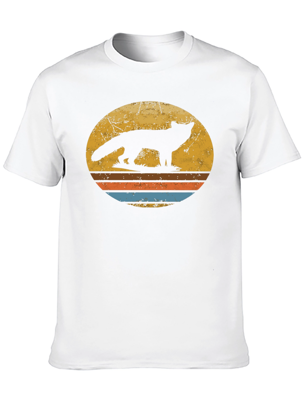 Retro Fox Silhouette Graphic T-Shirt