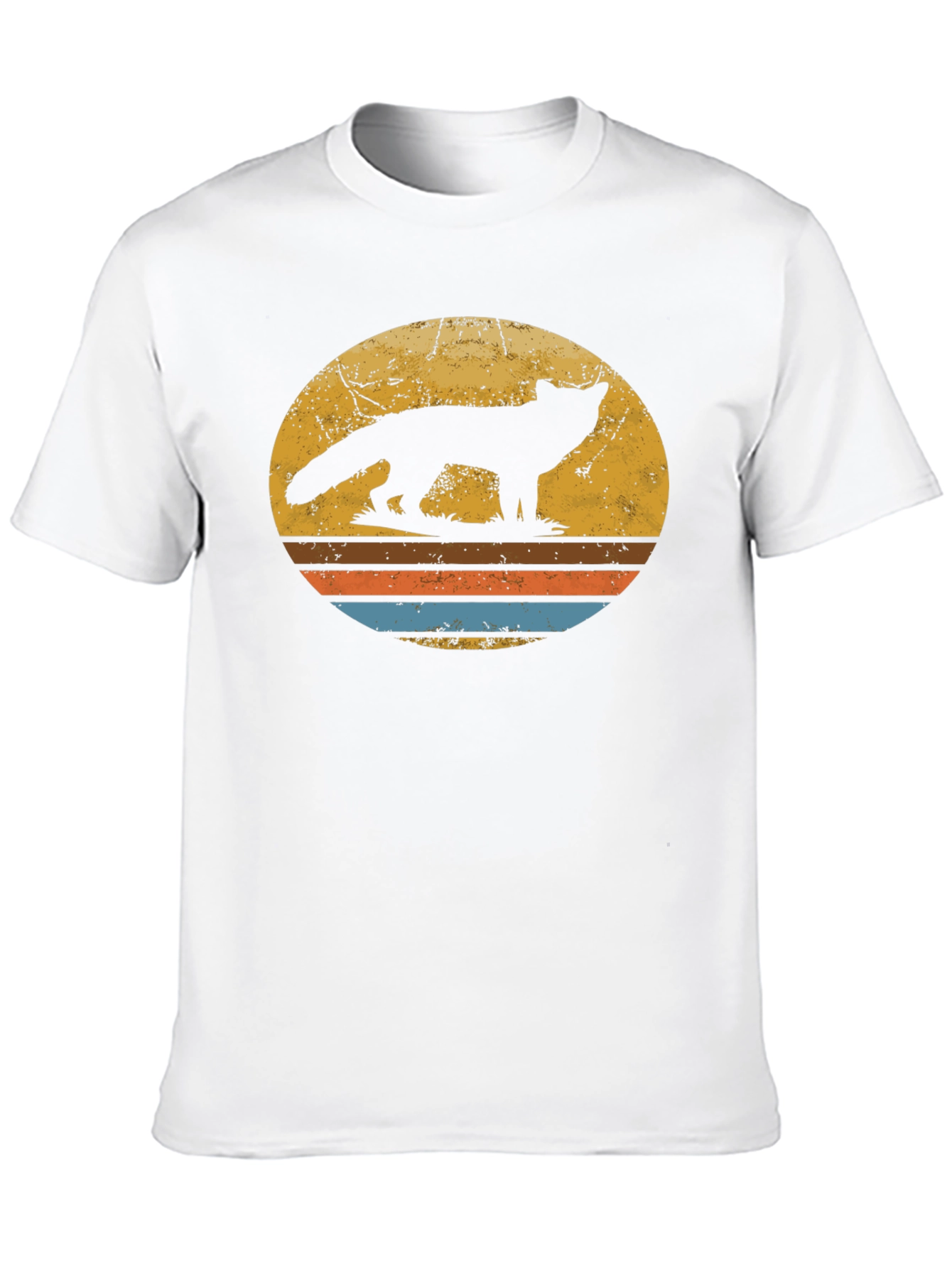 Retro Fox Silhouette Graphic T-Shirt