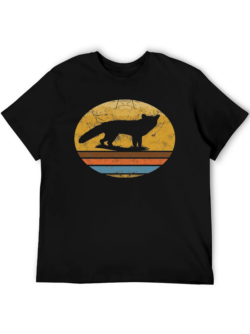Retro Fox Silhouette Graphic T-Shirt