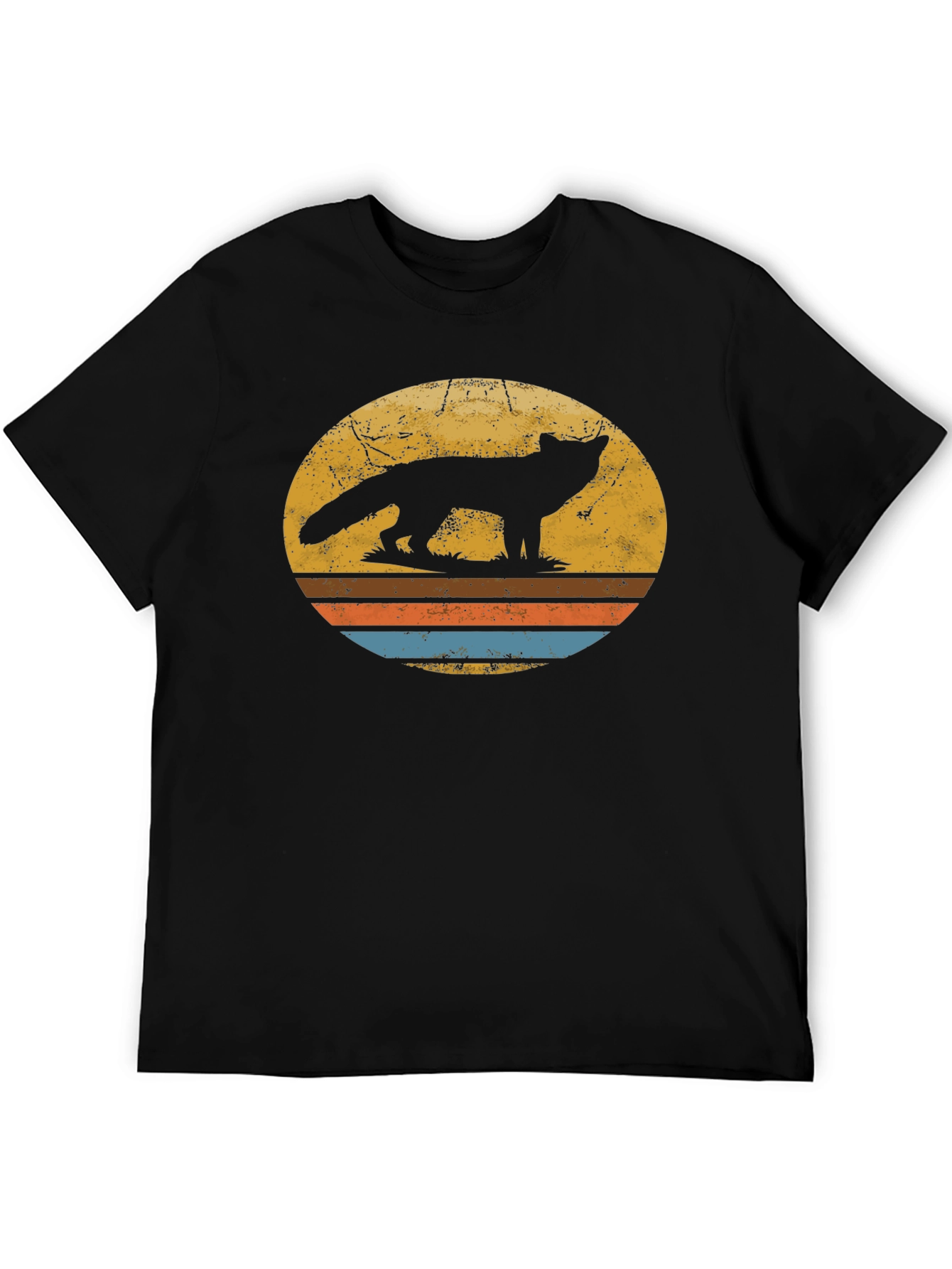 Retro Fox Silhouette Graphic T-Shirt
