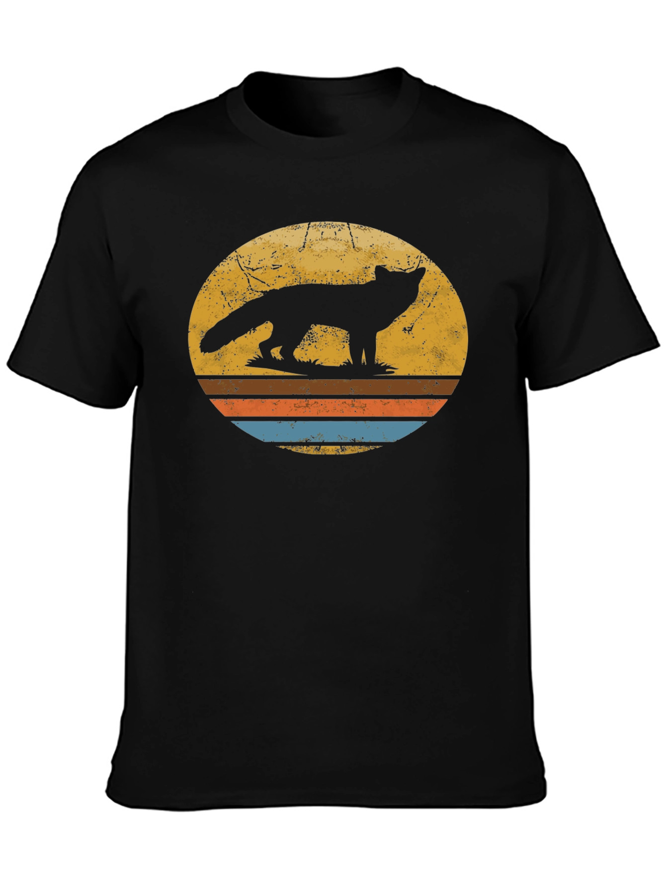 Retro Fox Silhouette Graphic T-Shirt