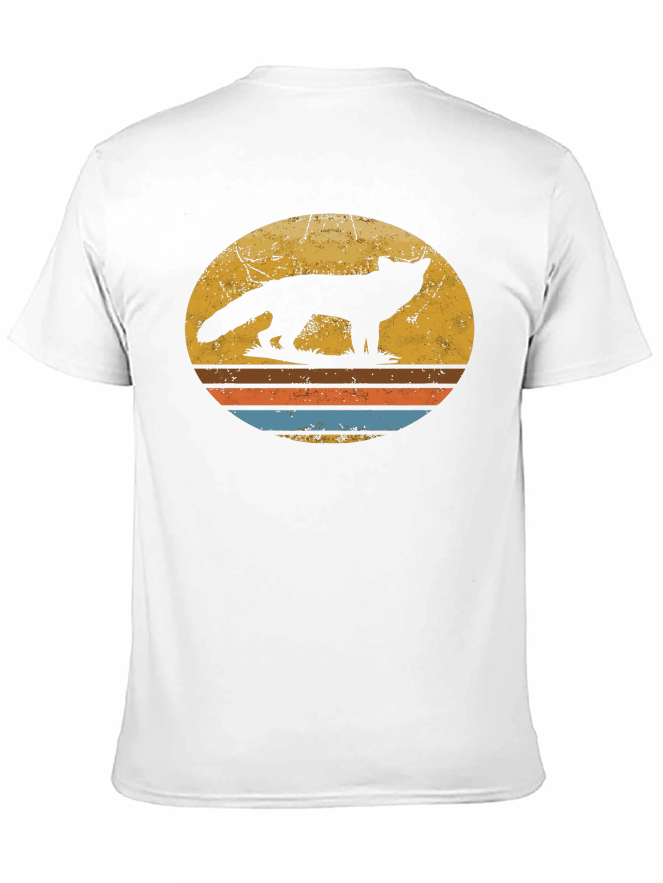 Retro Fox Silhouette Graphic T-Shirt