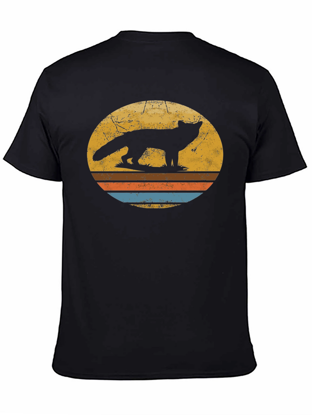 Retro Fox Silhouette Graphic T-Shirt