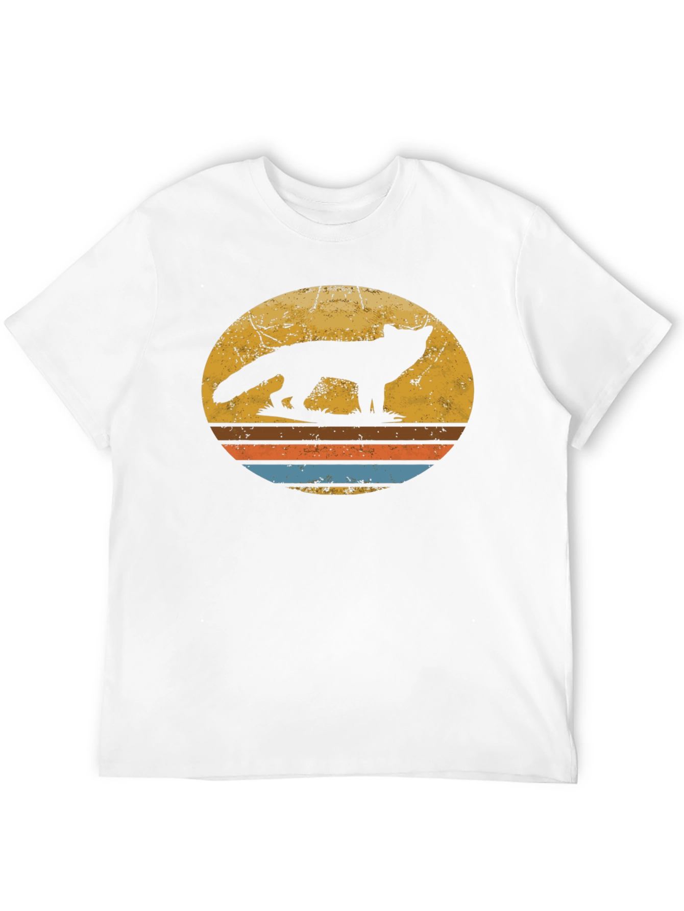 Retro Fox Silhouette Graphic T-Shirt