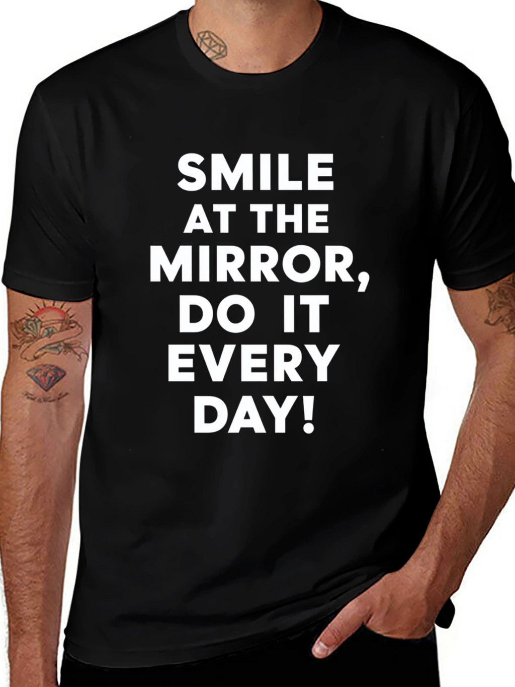 Smile at the Mirror Mens Graphic T-Shirt