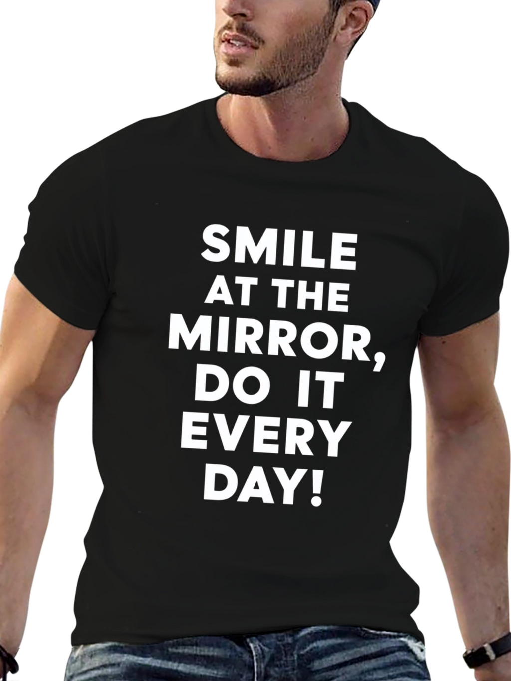 Smile at the Mirror Mens Graphic T-Shirt