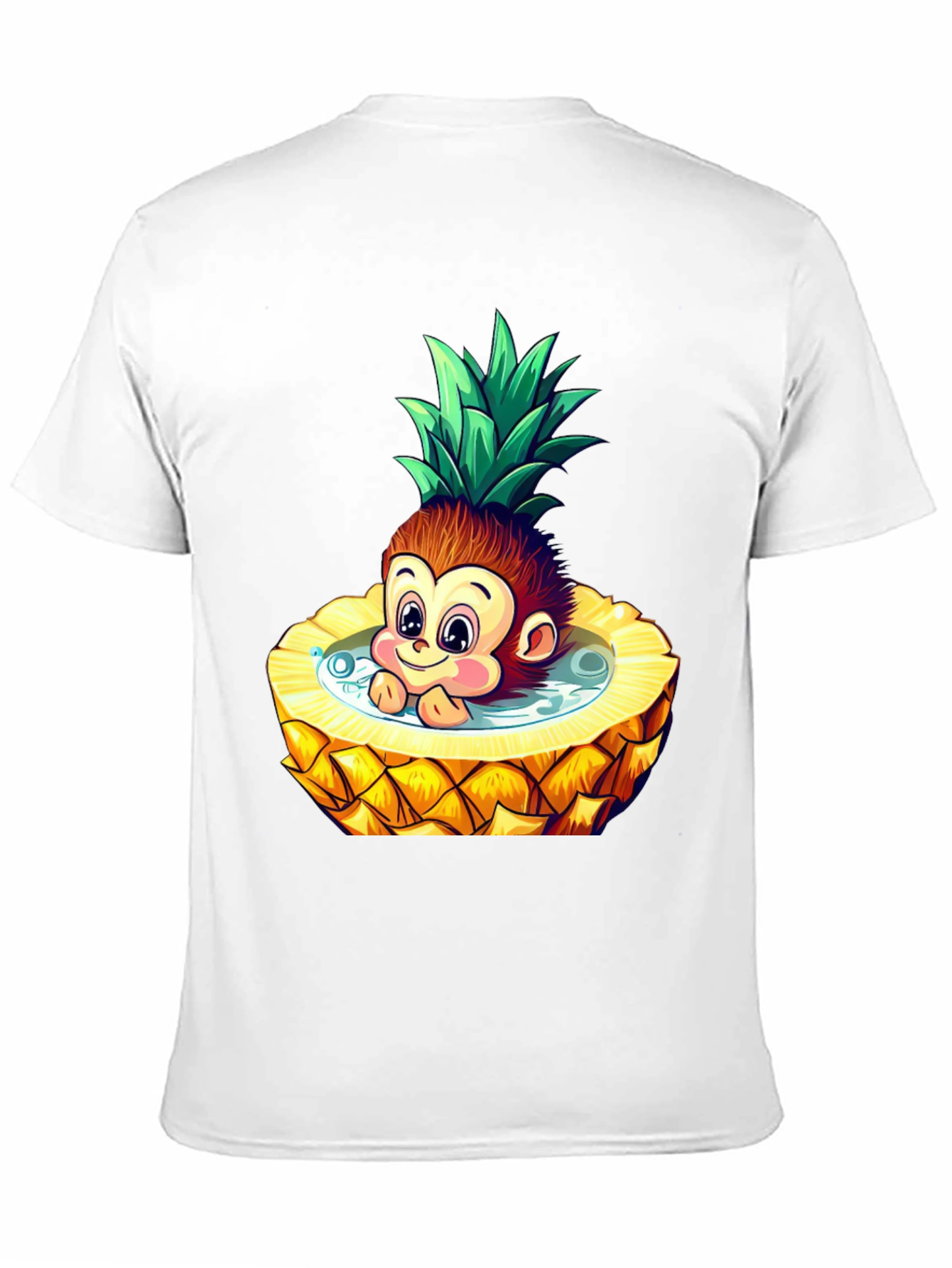 Fun Monkey Pineapple Cartoon T-Shirt