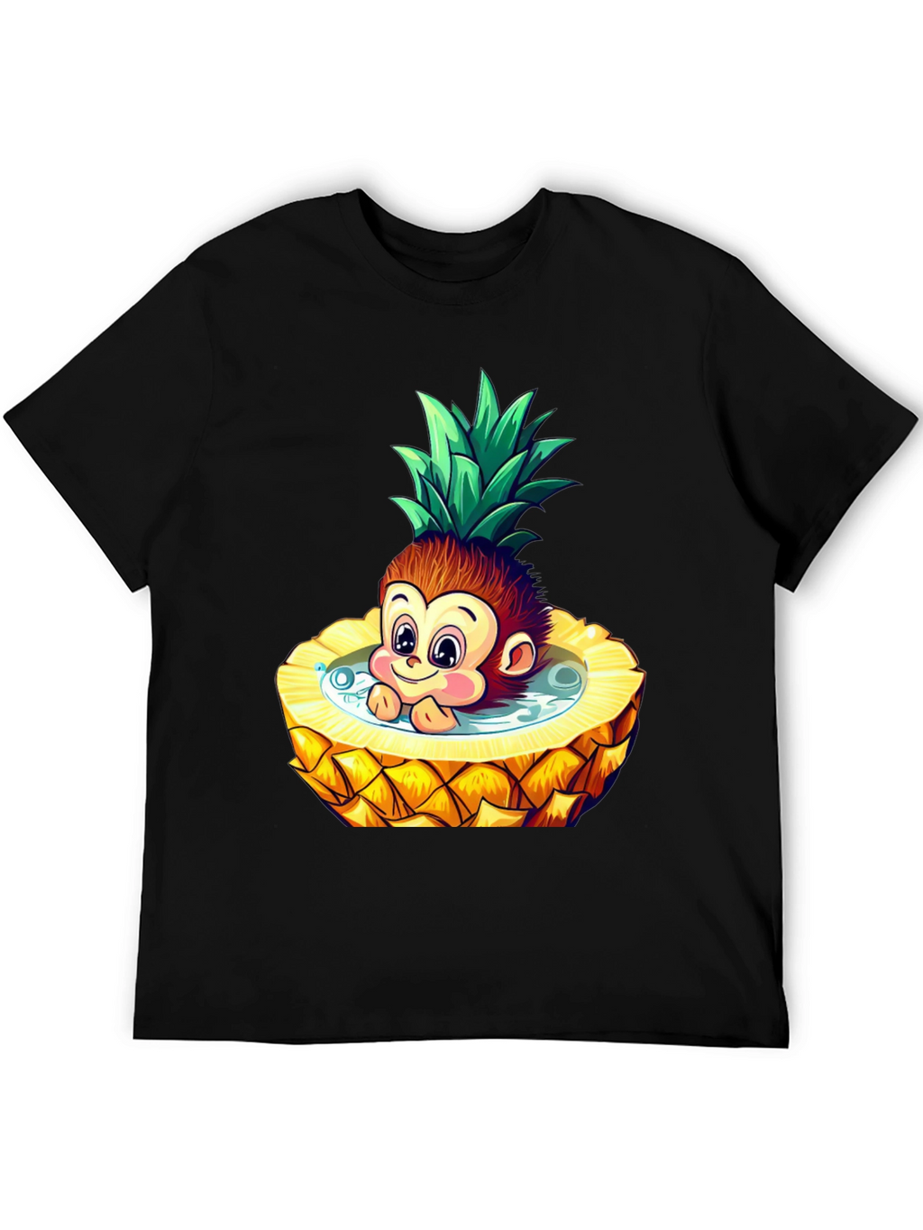 Fun Monkey Pineapple Cartoon T-Shirt