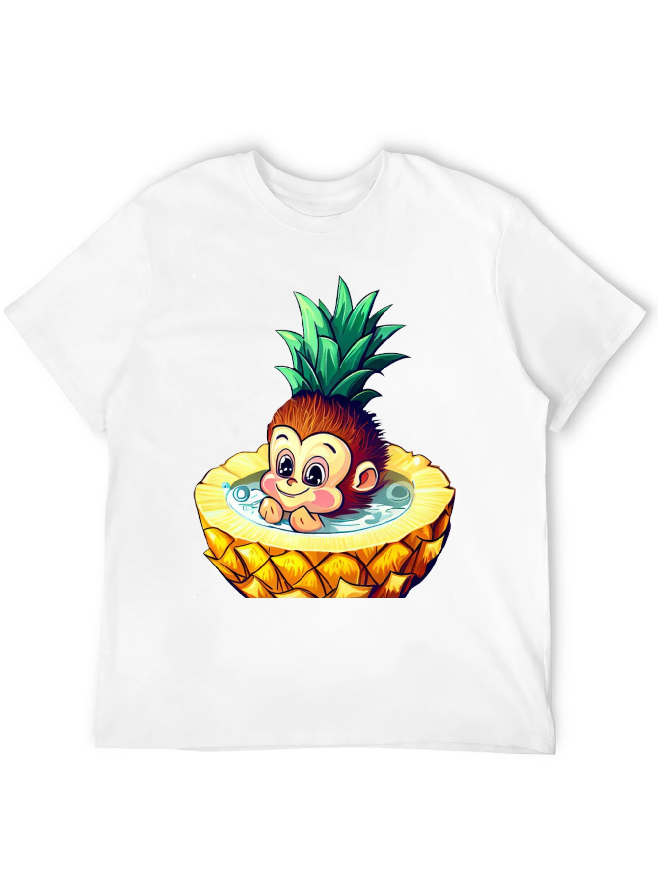 Fun Monkey Pineapple Cartoon T-Shirt