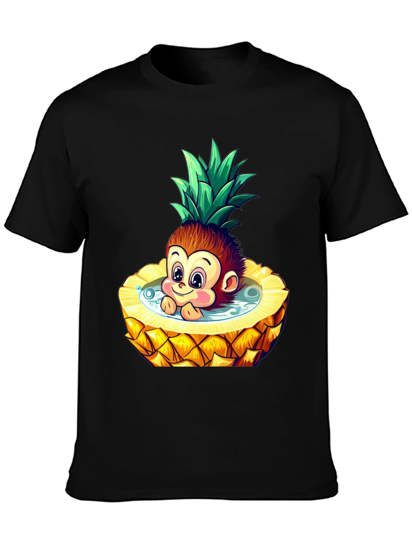 Fun Monkey Pineapple Cartoon T-Shirt