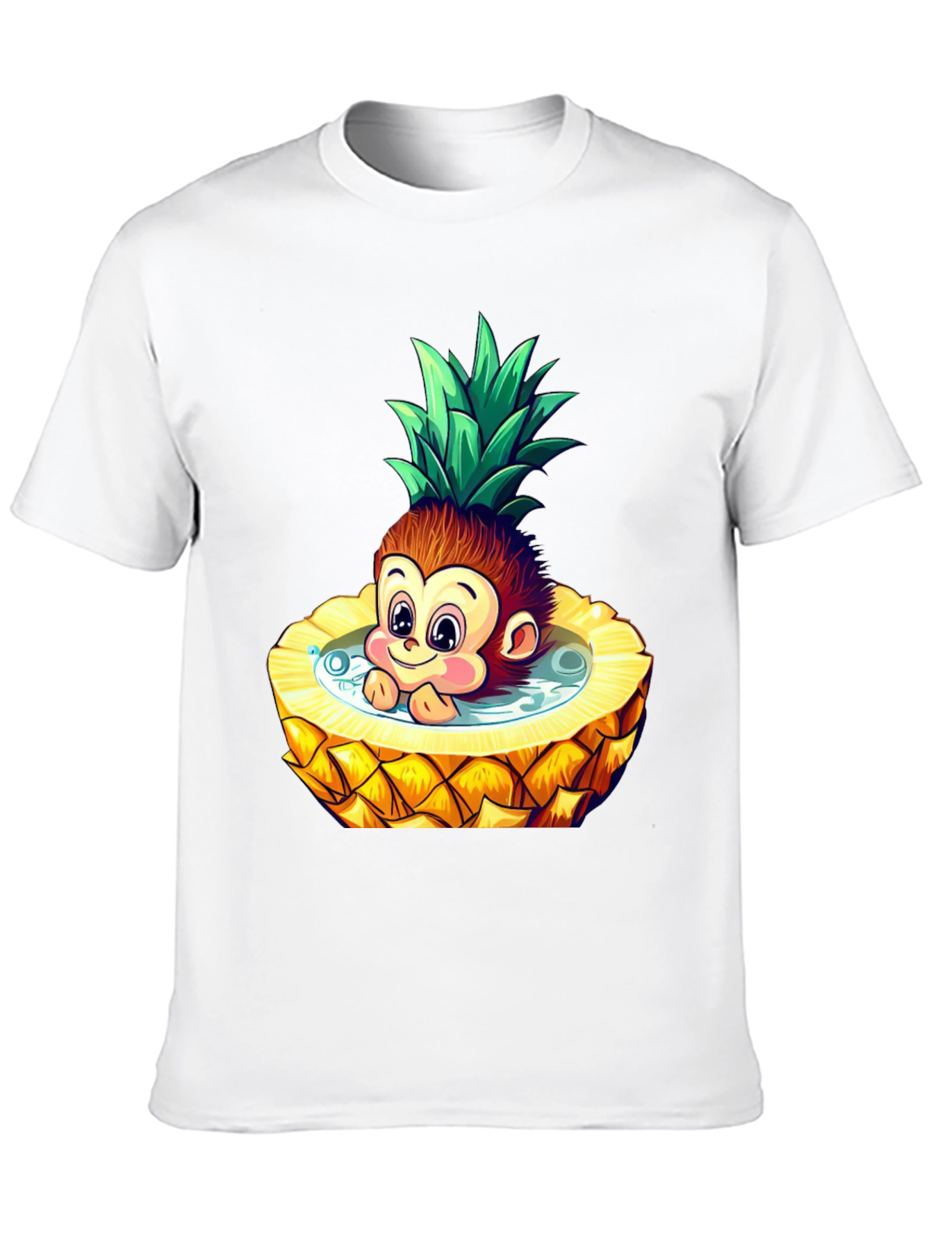 Fun Monkey Pineapple Cartoon T-Shirt