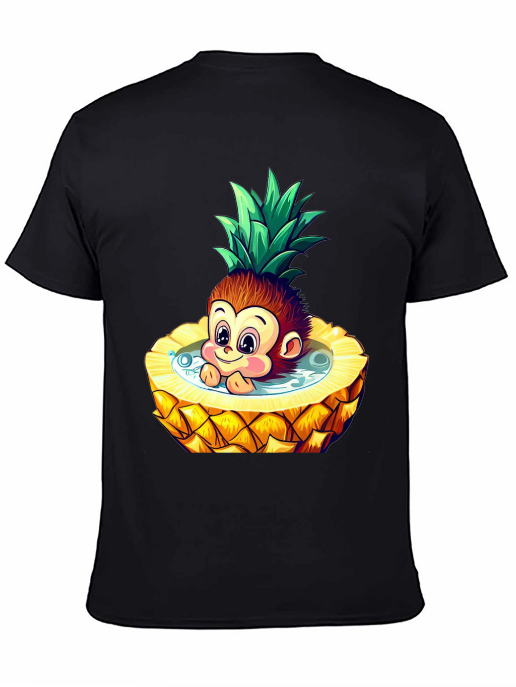 Fun Monkey Pineapple Cartoon T-Shirt