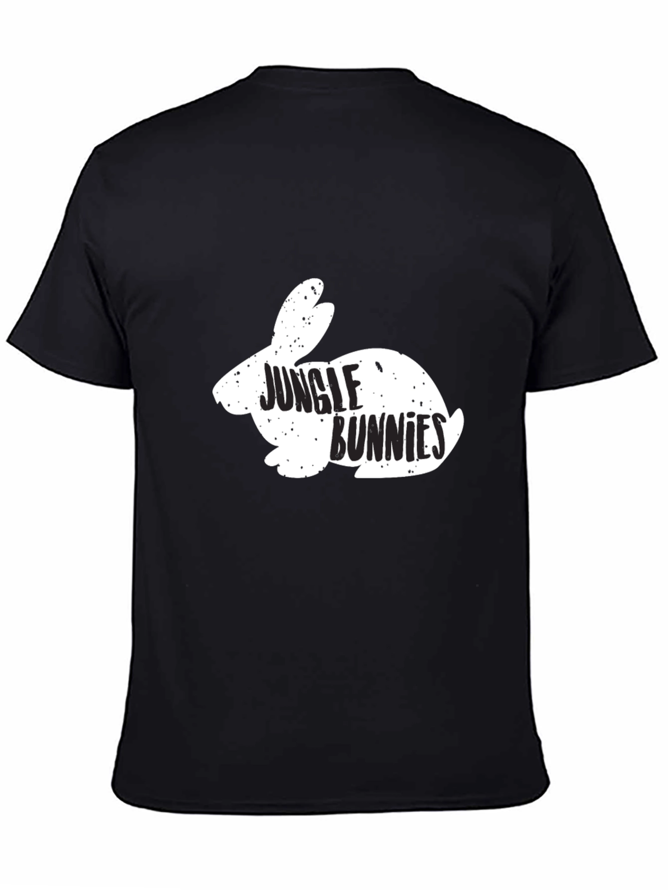Jungle Bunnies Graphic Tee - Black Cotton T-Shirt