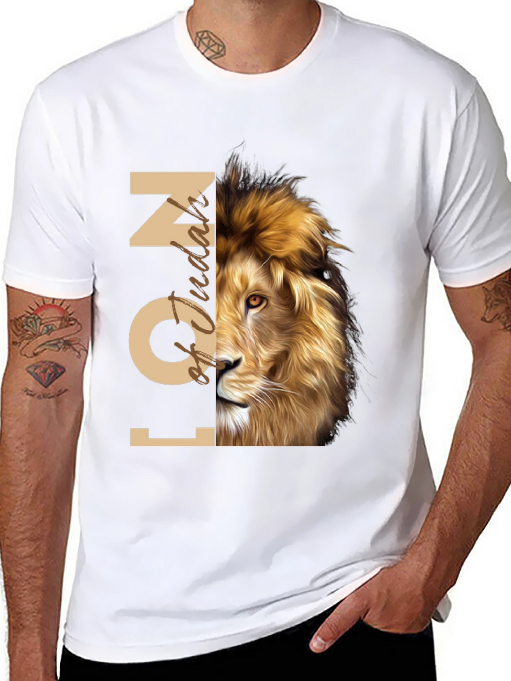Lion Icon Graphic Tee - Stylish Mens T-Shirt
