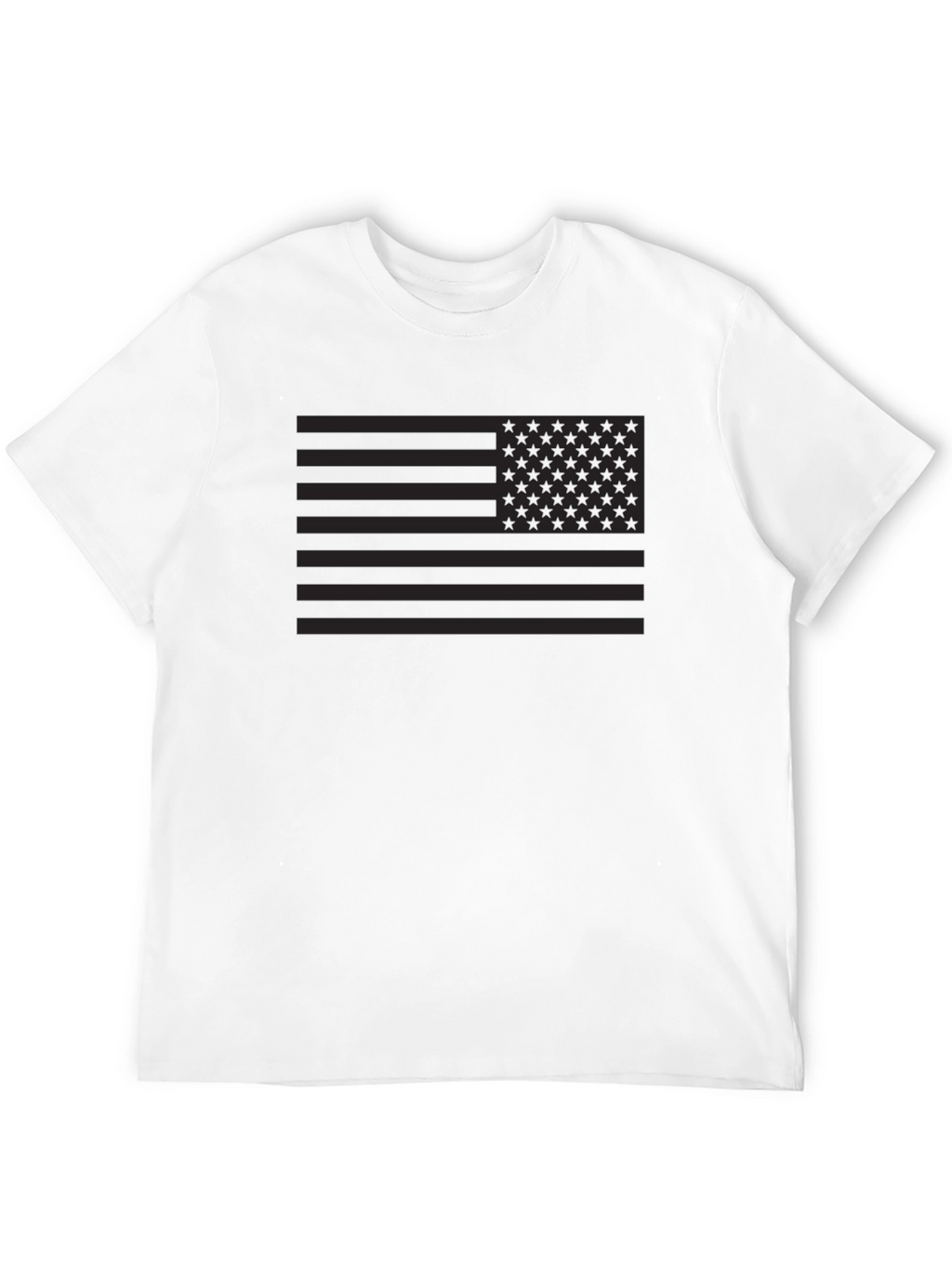 Mens Black American Flag Graphic T-Shirt