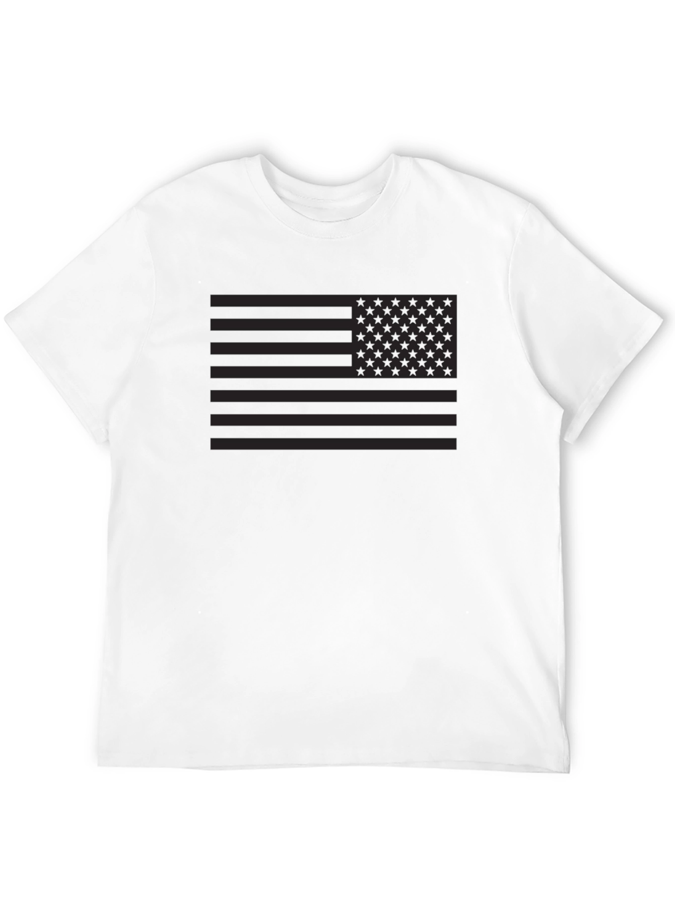 Mens Black American Flag Graphic T-Shirt