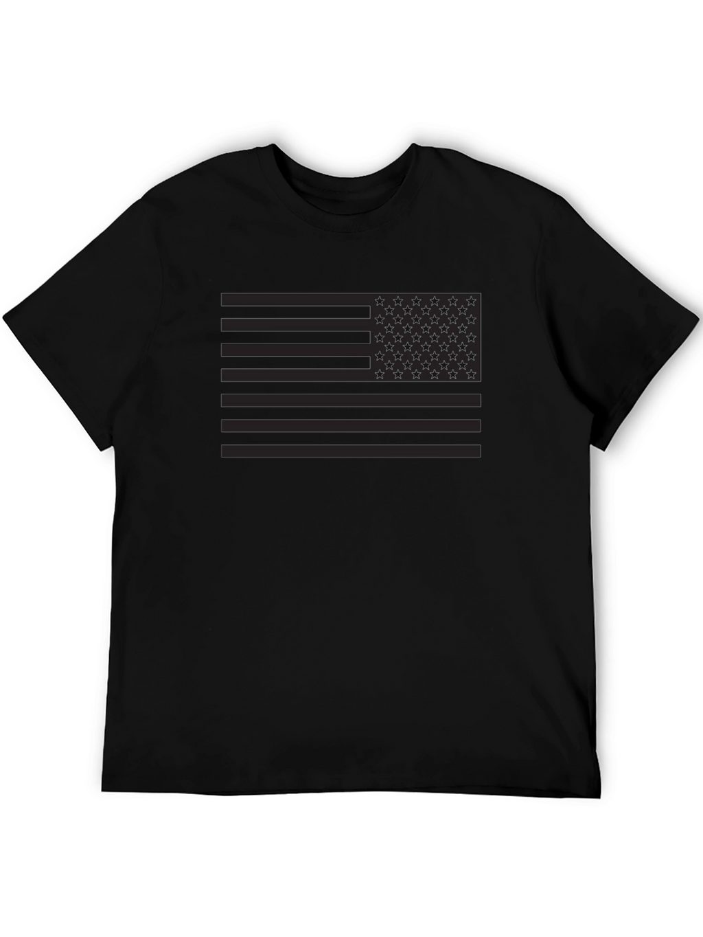 Mens Black American Flag Graphic T-Shirt