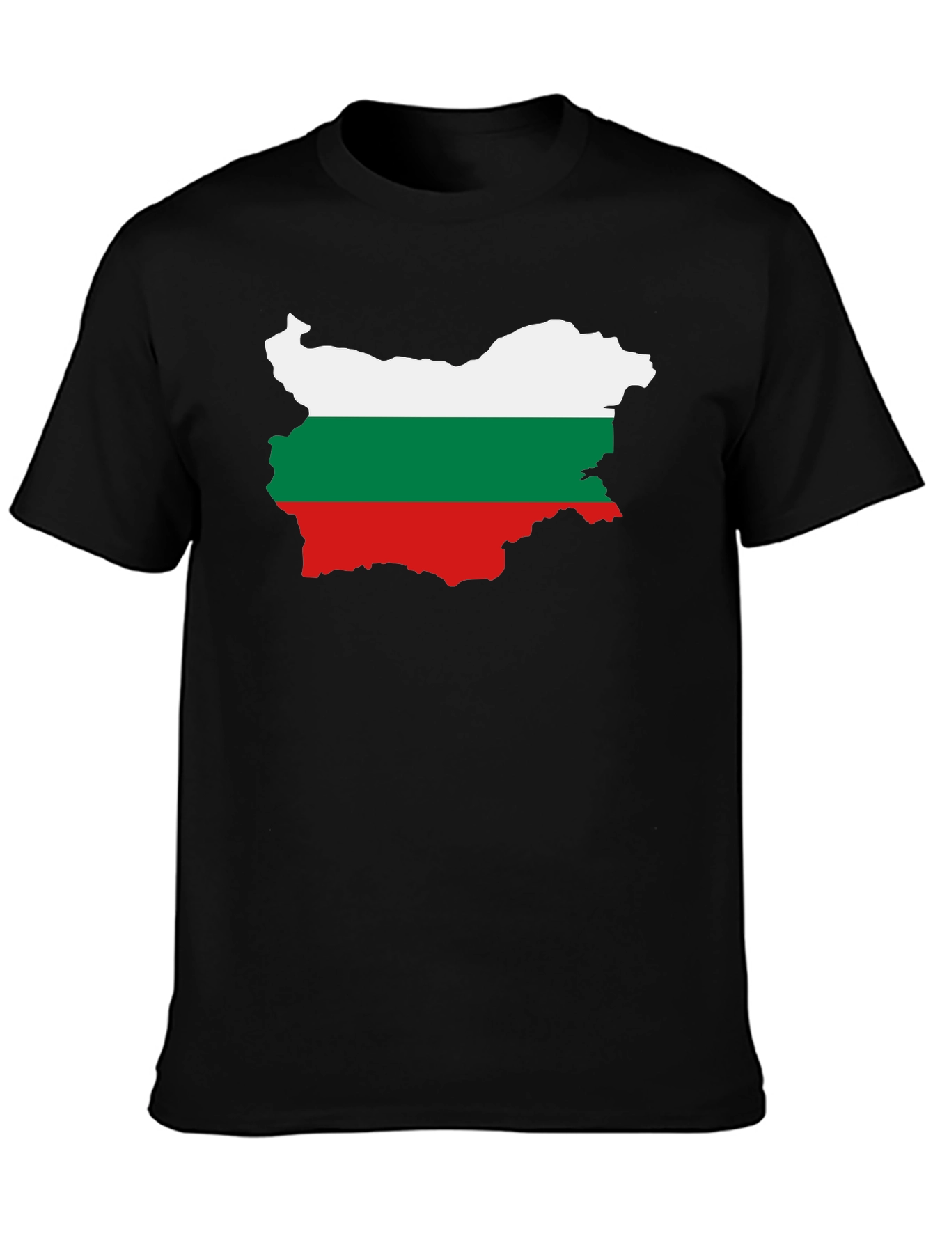Bulgaria Flag T-Shirt - Black Cotton Tee