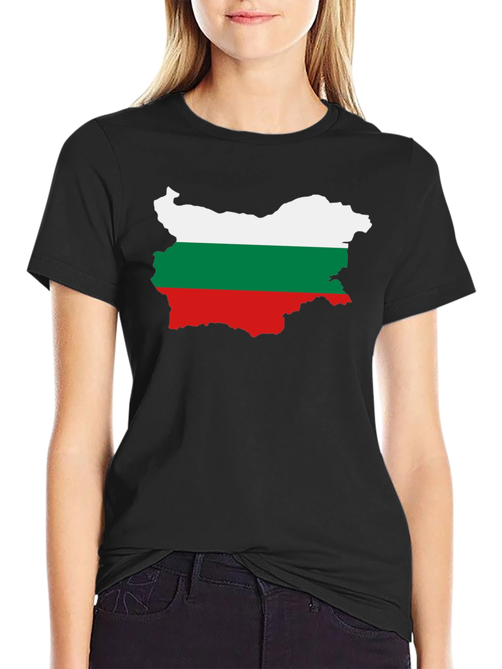 Bulgaria Flag T-Shirt - Black Cotton Tee