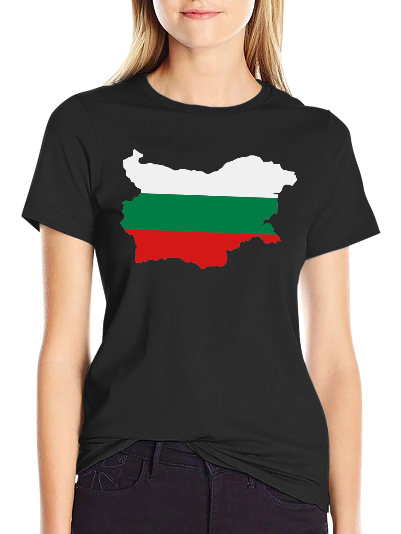 Bulgaria Flag T-Shirt - Black Cotton Tee