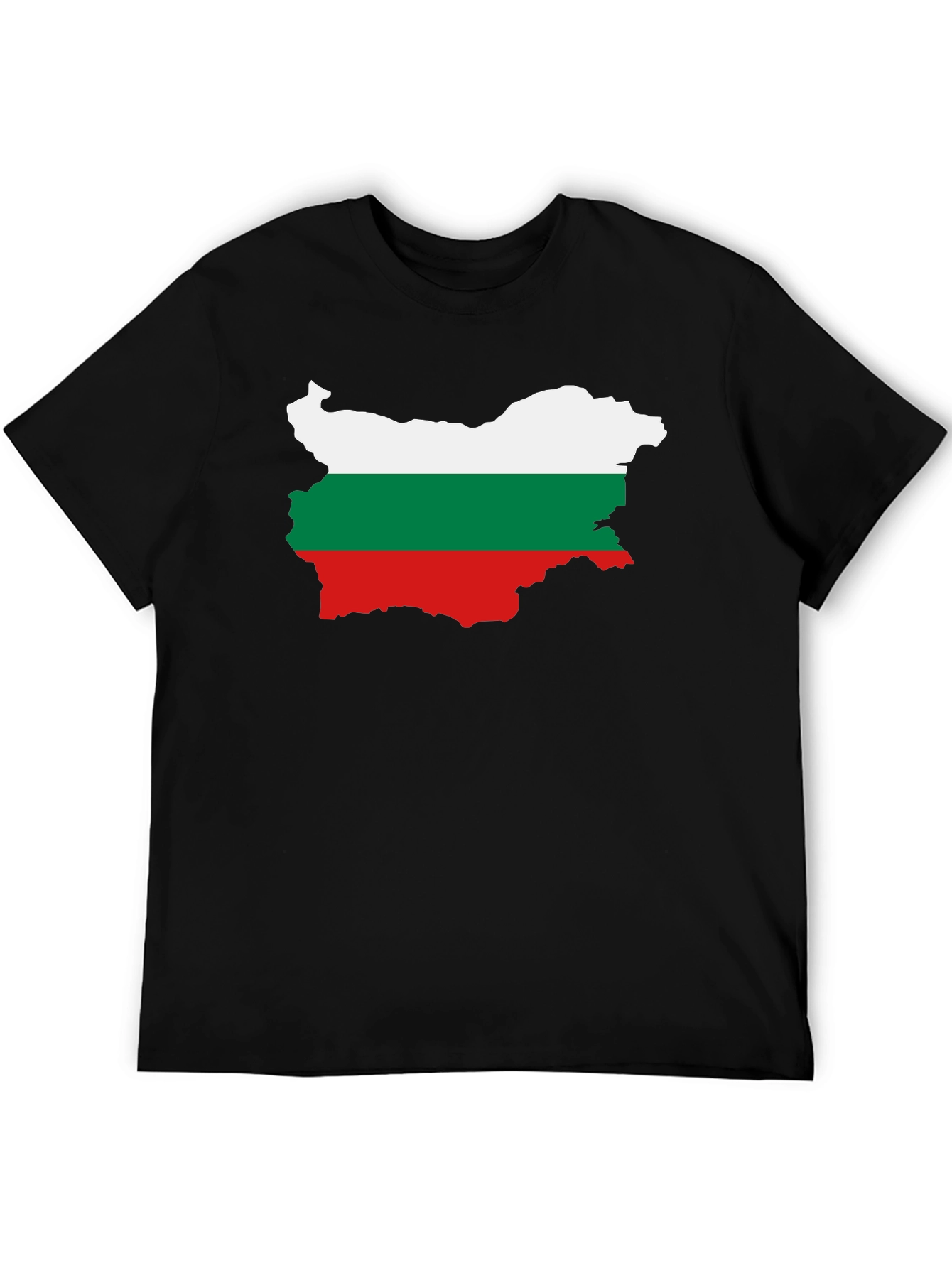 Bulgaria Flag T-Shirt - Black Cotton Tee