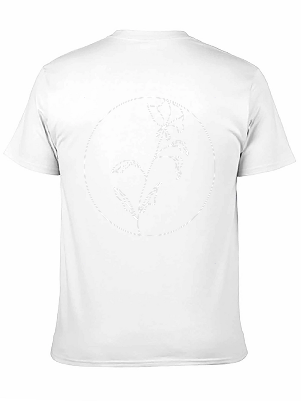 Minimalist Flower Graphic Black T-Shirt