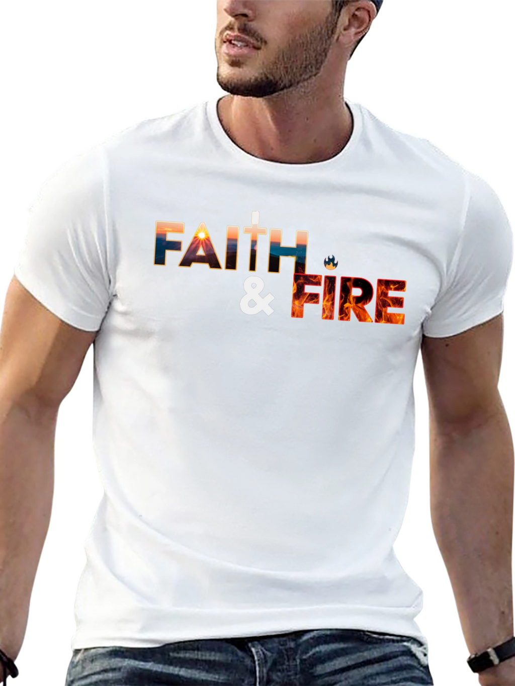 Faith & Fire Graphic Tee - Christian T-Shirt