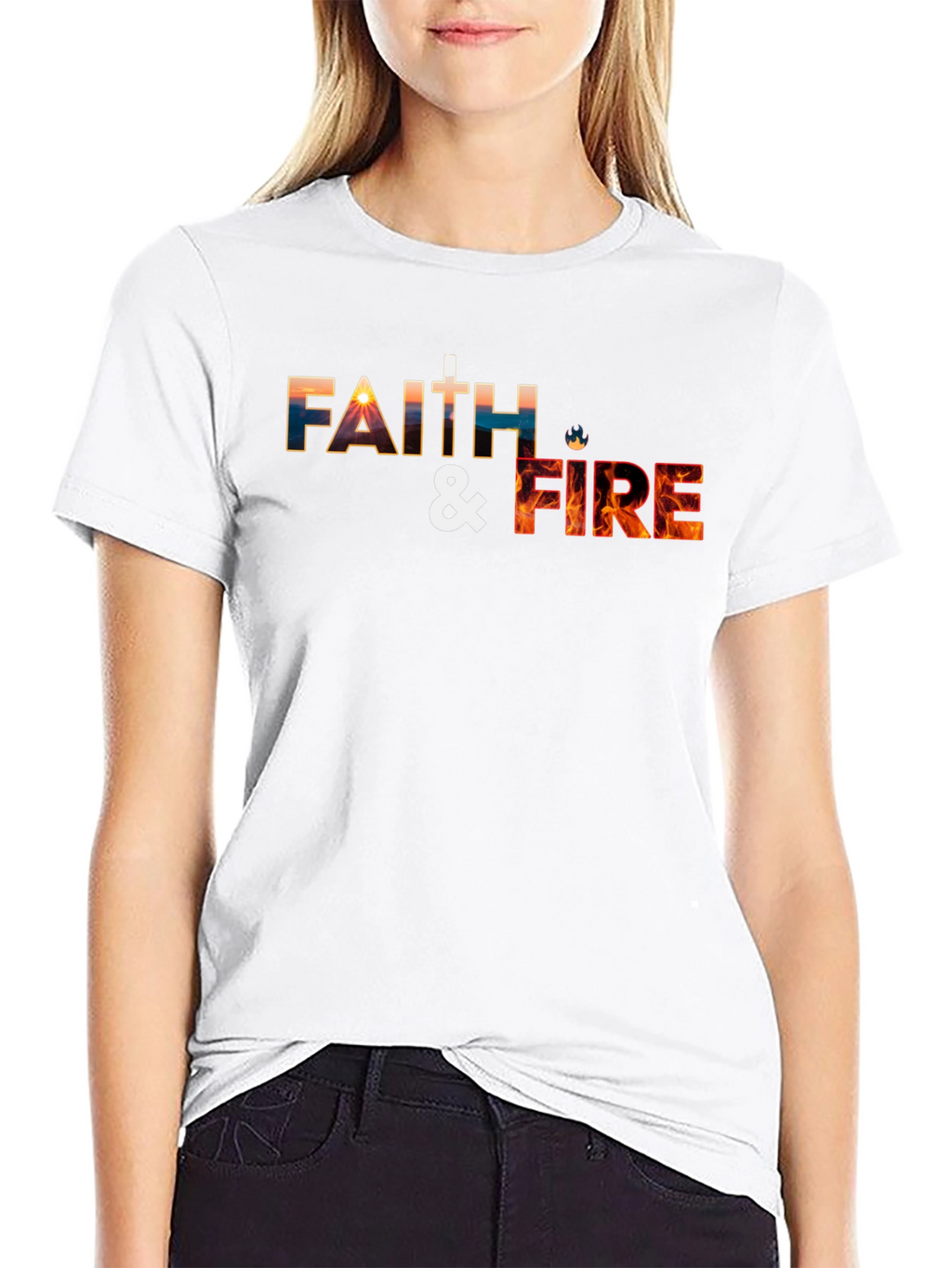 Faith & Fire Graphic Tee - Christian T-Shirt