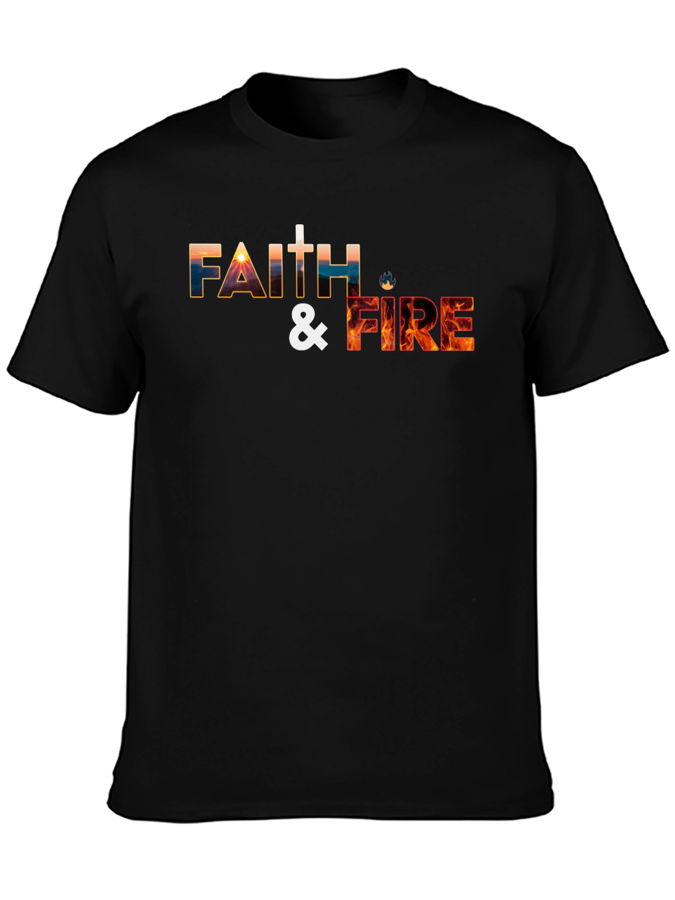 Faith & Fire Graphic Tee - Christian T-Shirt
