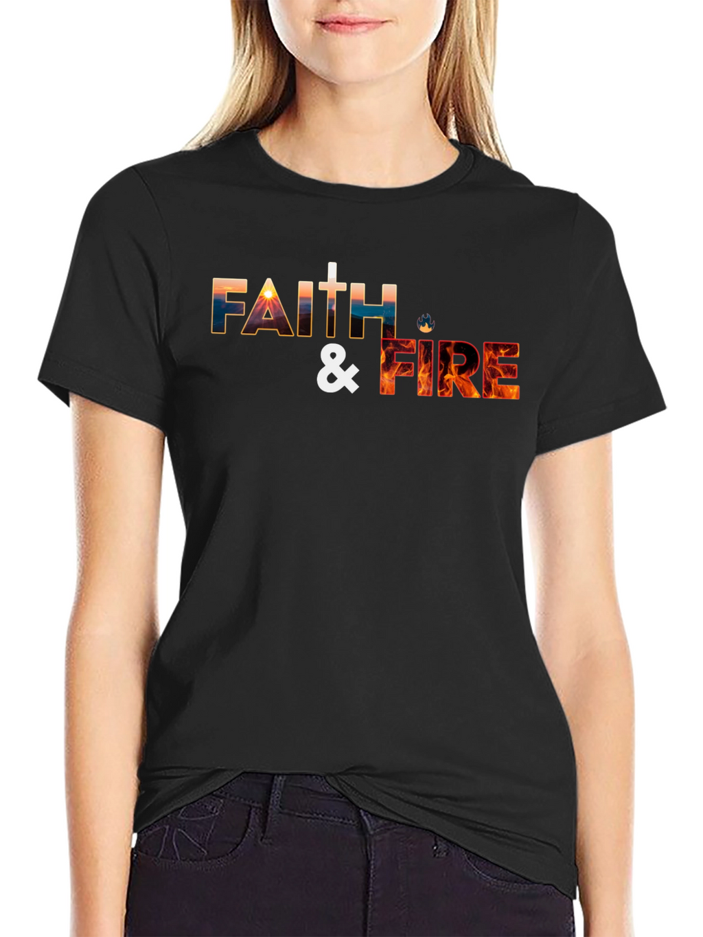 Faith & Fire Graphic Tee - Christian T-Shirt