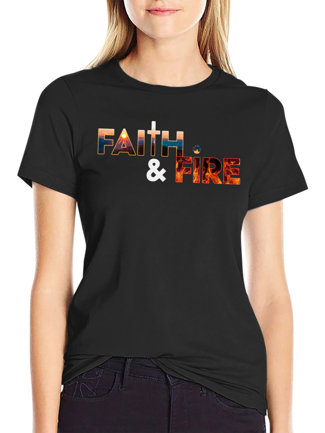 Faith & Fire Graphic Tee - Christian T-Shirt