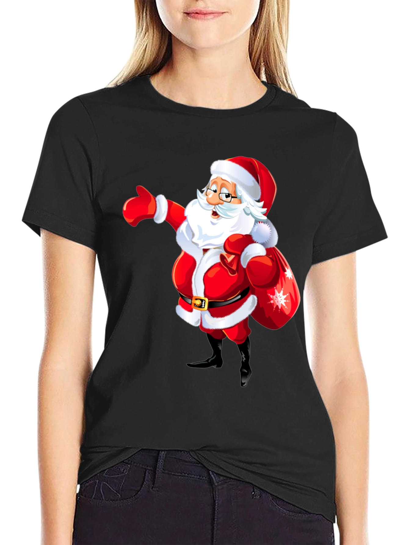 Festive Santa Graphic Tee